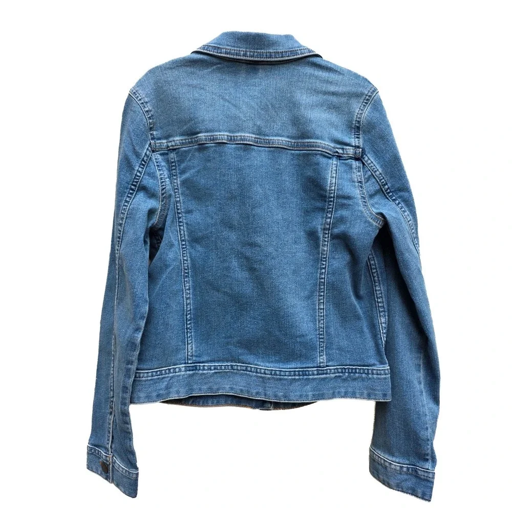 Crewcuts J.Crew Girls 12 Blue Denim Jean Jacket Casual School Camp Classic NWT - Picture 6 of 10